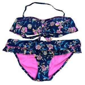 Jessica Simpson Floral 2 Piece Bikini Size XL